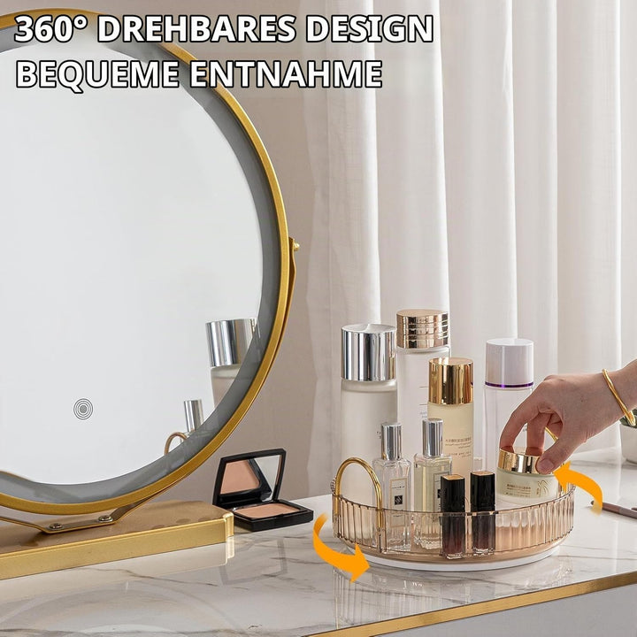 Make Up Organizer, 360° Drehbar Kosmetik Organizer, Beauty Organizer, Hautpflege Organizer für Badez