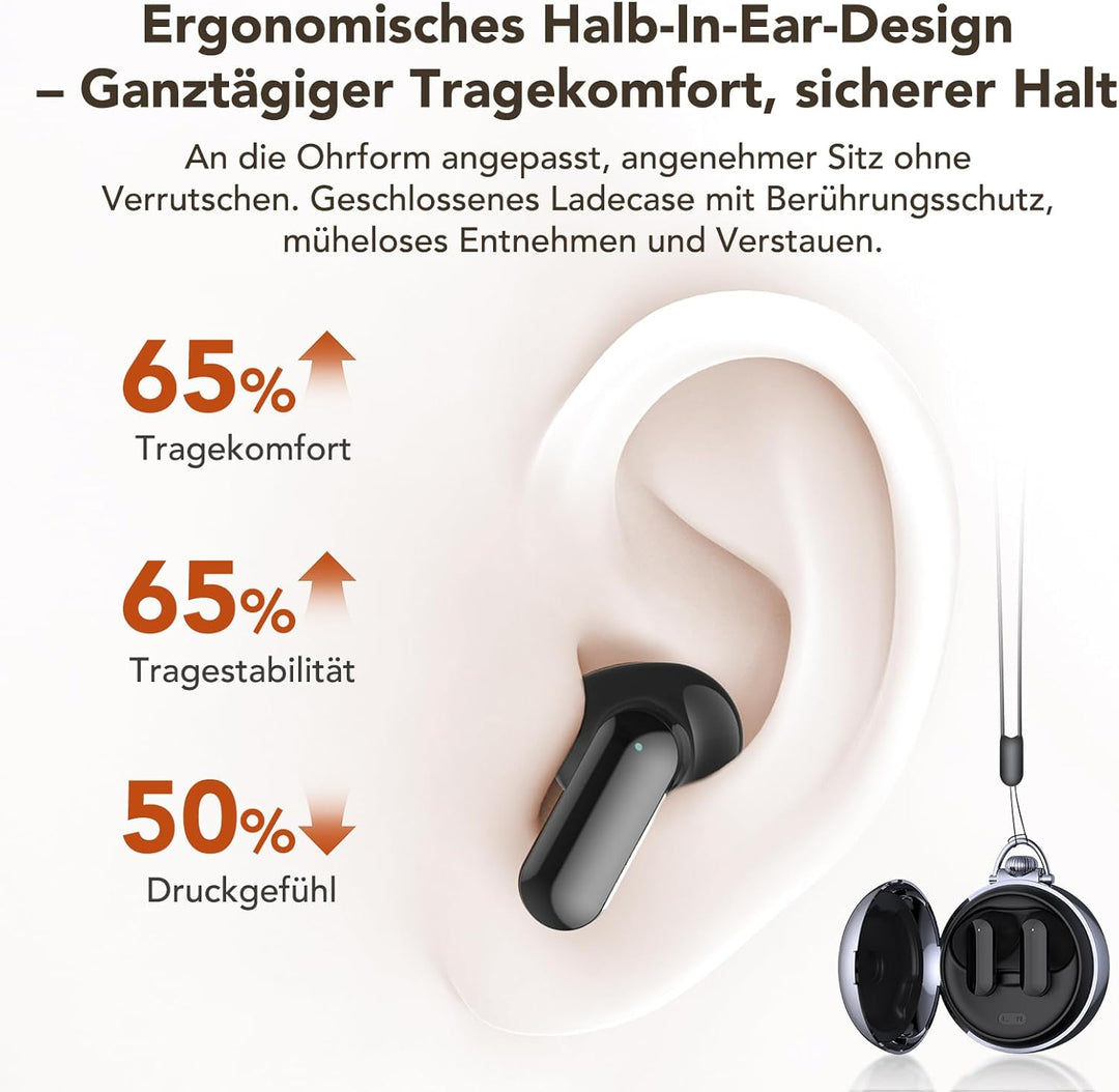 N03 Übersetzer Kopfhörer mit KI Chatbot, HiFi-Klang Übersetzungskopfhörer 134 Sprachen & 9 Modi - Bl