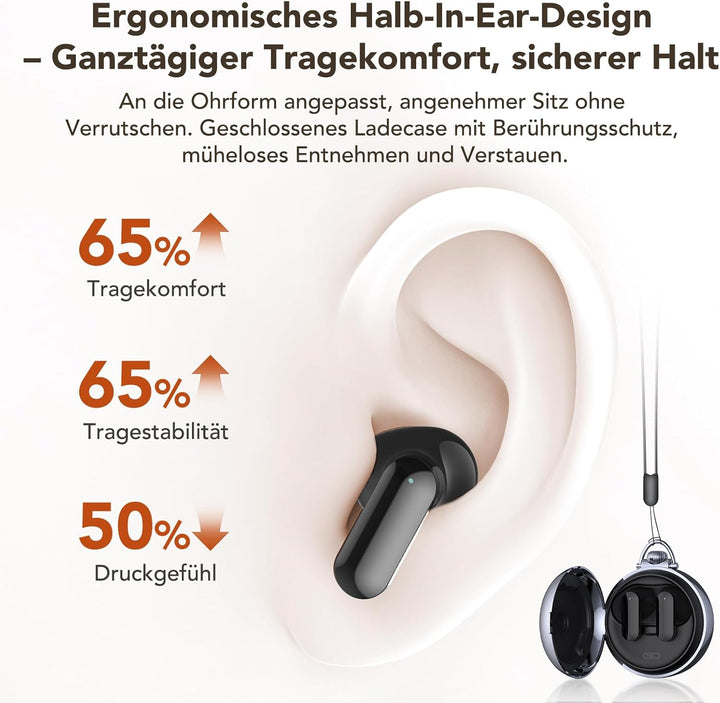 N03 Übersetzer Kopfhörer mit KI Chatbot, HiFi-Klang Übersetzungskopfhörer 134 Sprachen & 9 Modi - Bl