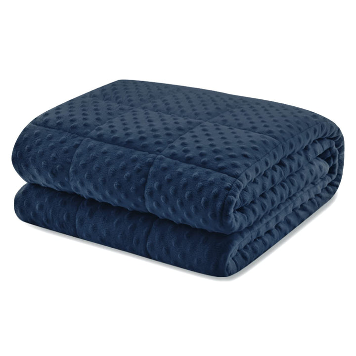 Huloo Sleep Gewichtete Decke Twin 6.8 kg für Erwachsene (121.9 cm × 291.9 cm, Marineblau), weiche Mi