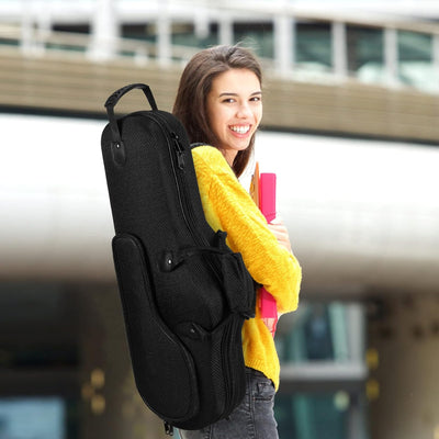 Vaguelly Alt Saxophon Koffer, Oxford Wasserdicht Altsaxophon Leichtkoffer Gigbag Rucksack mit Polste