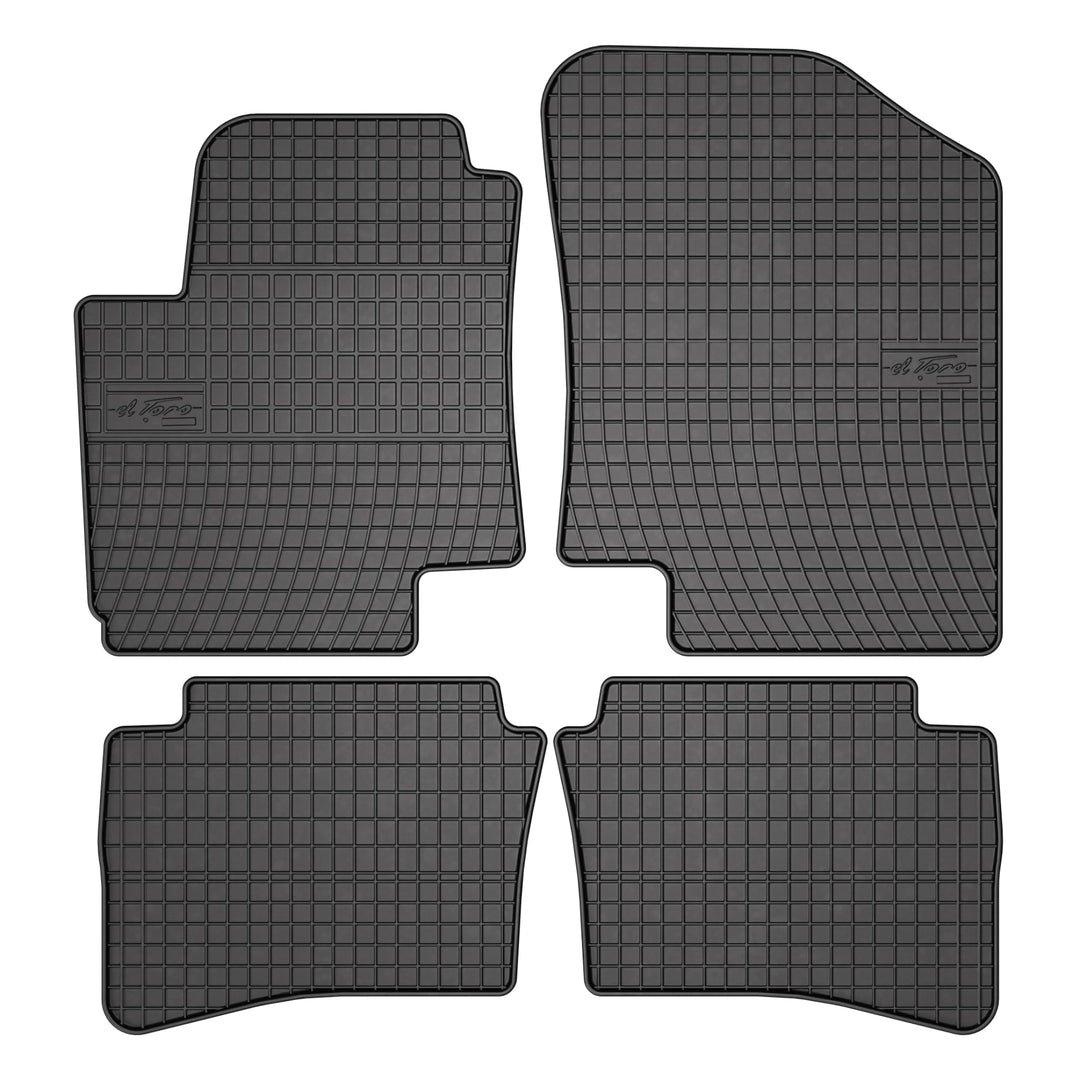 FROGUM EL Toro Gummimatten Ganzjähriges-Set von Autofussmatte Auto Fussmatten für Hyundai i20 I 2008