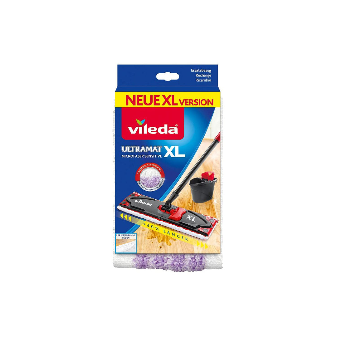 Vileda ULTRAMAX Sensitive XL Wischbezug, Ersatzbezug für das ULTRAMAX XL Bodenwischer System, für Se