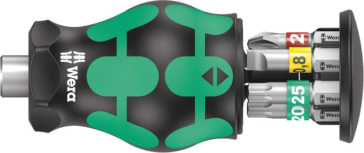 Wera 05008873001 Kraftform Kompakt Stubby 1 Schraubendreher mit Bit Magazin, 6-teilig & 05033404001