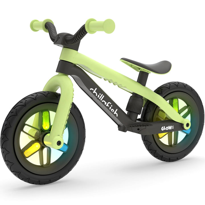Chillafish BMXIE Laufrad, 12 Zoll Kinderlaufrad mit Bremse, Leuchträdern, als Motorrad Version oder