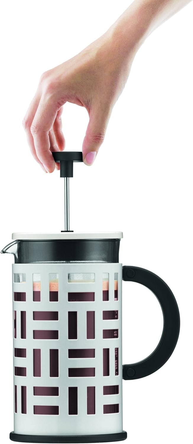 Bodum EILEEN Kaffeebereiter (French Press System, Permanent Filter aus Edelstahl, 1,0 liters) glänze