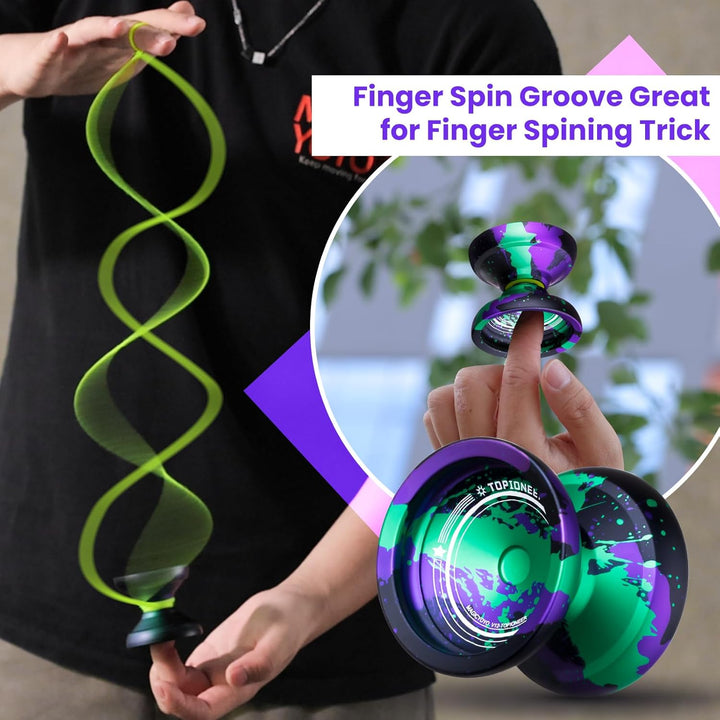 MAGICYOYO Reaktionsfähiges JoJo für Kinder, Pro JoJo V12 Finger Spin Yoyo für Tricks, Unreaktionsfäh