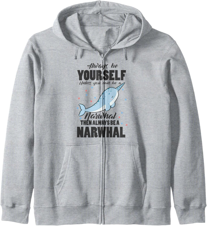 Lustiger Narwal ist immer das Einhorn des Meeresgeschenks Kapuzenjacke