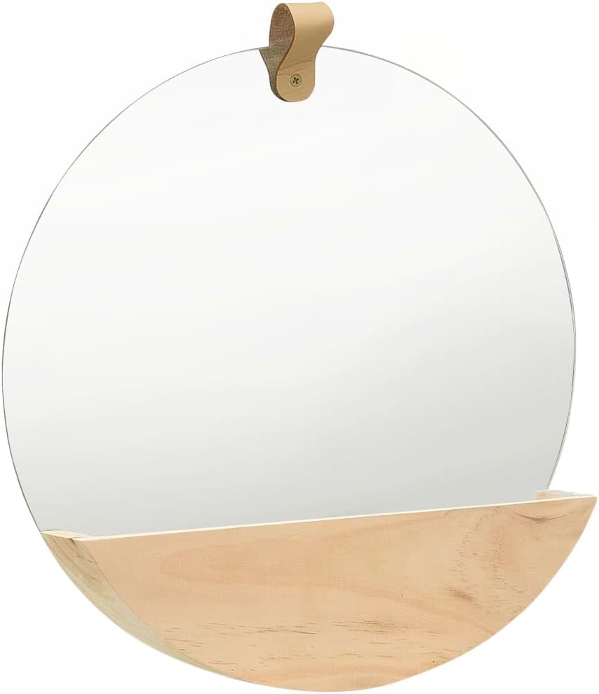VXL Wandspiegel aus massivem Kiefernholz, 35 cm