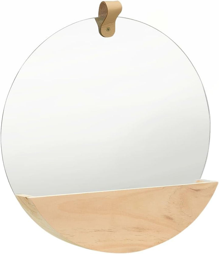 VXL Wandspiegel aus massivem Kiefernholz, 35 cm
