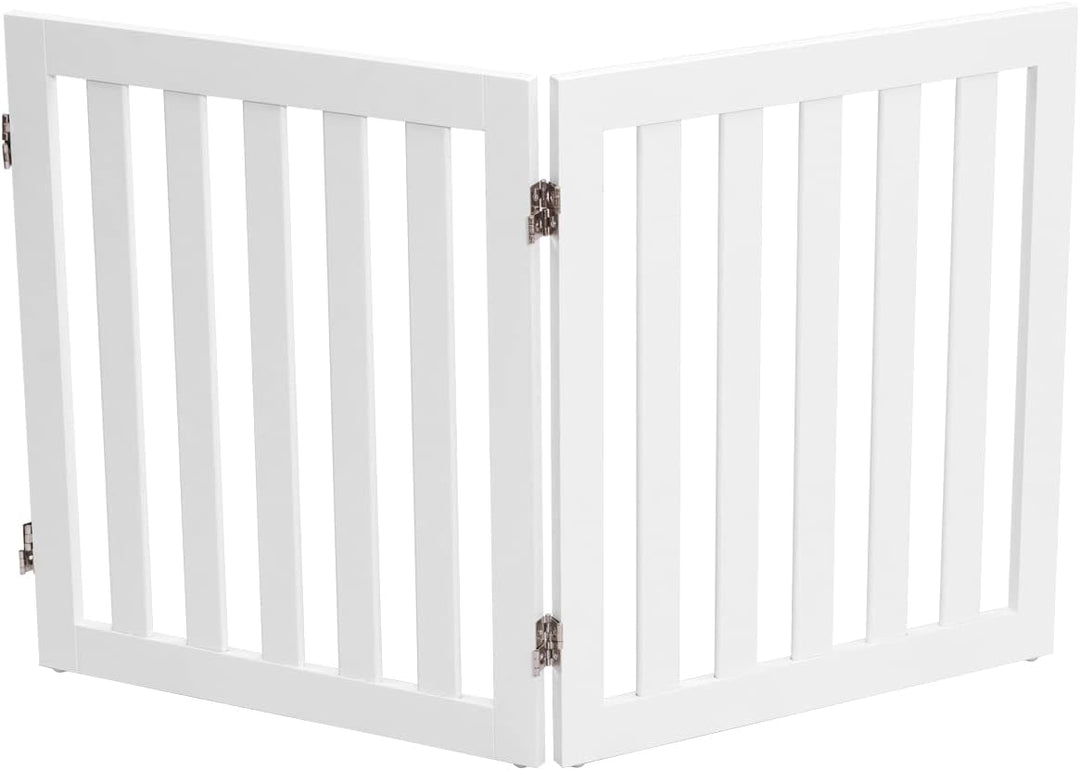 GYMAX 60 cm Hoch Hunde Absperrgitter, Faltbarer &amp; Verstellbarer Schutzgitter mit 360° Hardware-Schar