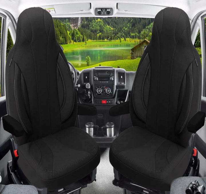 BREMER SITZBEZÜGE Wohnmobil Schonbezüge für FIAT Ducato 250 Cruiser Line 640 WPL403 WPL403 - Schwarz