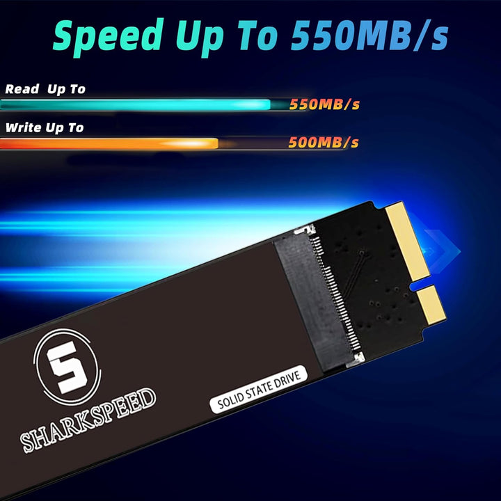 SHARKSPEED SSD 256GB Festplatte Intern Upgrade für MacBook Air 2012 A1465 A1466 EMC2558 EMC2559 (Mac