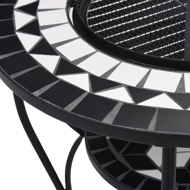 vidaXL Feuerschale Mosaik Feuerstelle Grill Gartenfeuer Feuerkorb Terrassenofen Grillfeuer Garten Te