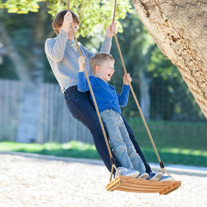 AnExer Holz Schaukelsitz, Schaukel Holz für Kinder Erwachsene Garten Holz Schaukel mit Einstellbares