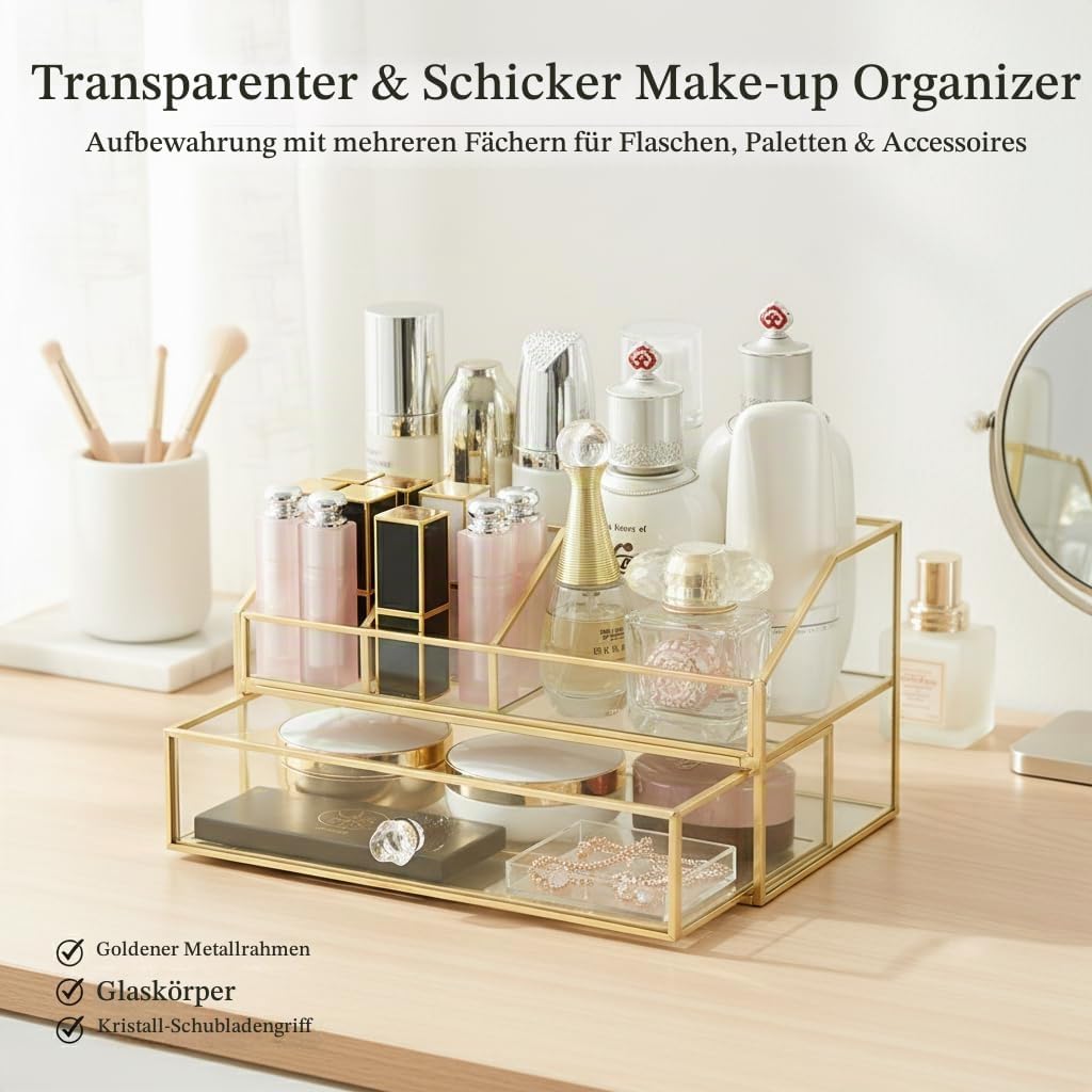 YUEHUA Kosmetikorganiser,Beauty Organizer, Make Up Kosmetik Organizer, Schmink Aufbewahrung Kosmetik