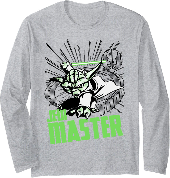 Star Wars: Clone Wars Yoda Jedi Master Action Pose Langarmshirt