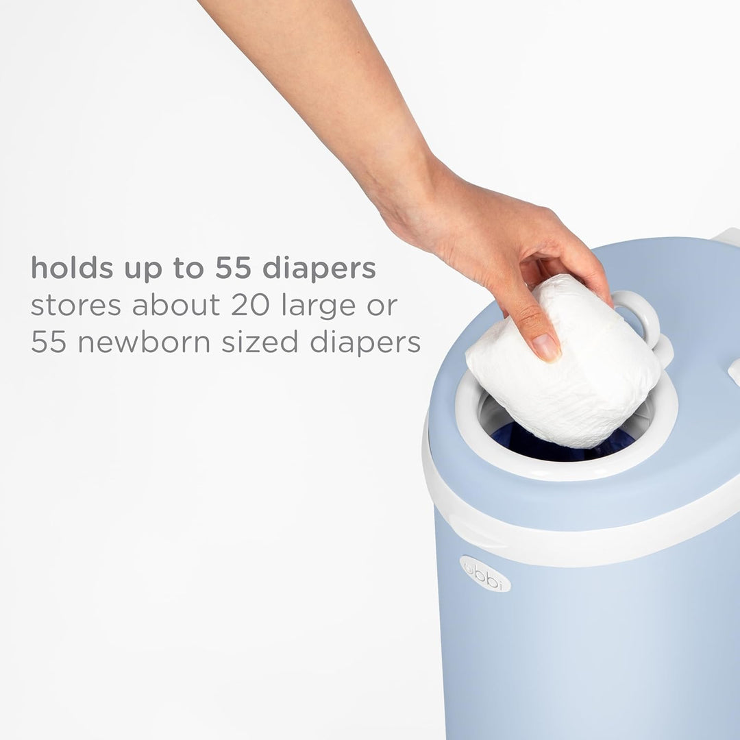 Ubbi Steel Odor Locking Nappy Disposal Bin, No Special Bag Required Money Saving, Awards-Winning, Mo
