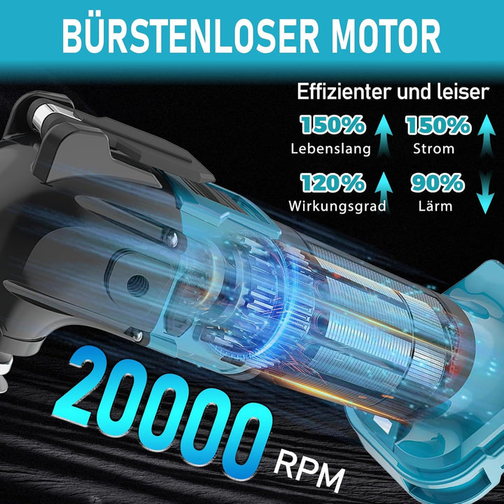 Oszillationswerkzeug Akku für Makita 18V, Bürstenlos Multitool Oszillierwerkzeug mit 22 Zubehör, 6 G