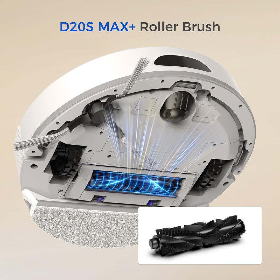 Teendow 9er-Ersatzteile-Set für D20S Max+ Saugroboter mit Wischfunktion - 2 Wischtücher, 2 Seitenbür