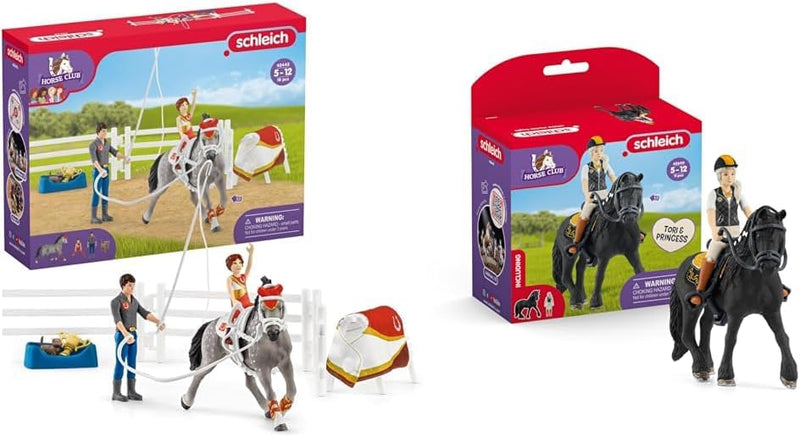 SCHLEICH 42443 Horse Club Mias Voltigier-Reitset & 42640 Horse Club Tori & Princess, ab 5 Jahren, Ho