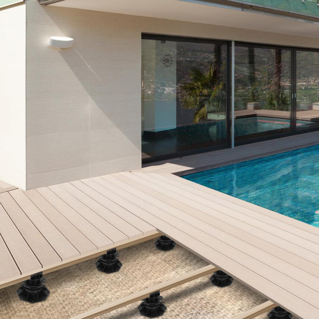 Gimisgu Stellfuss 10 Stück Stelzlager höhenverstellbar 60-140mm Plattenlager - Stelzlager für Terras