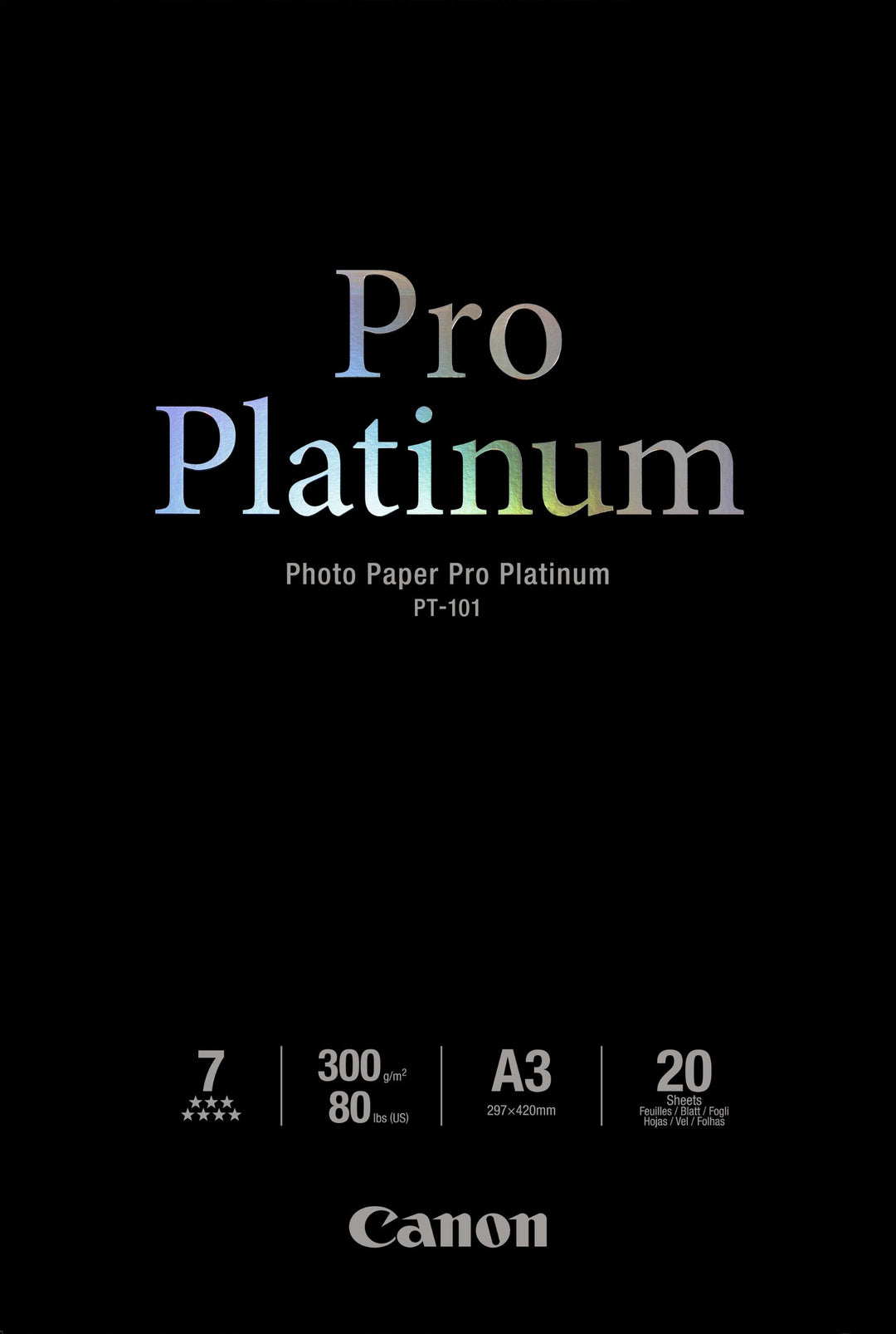 Canon Pro Platinum Fotopapier A3 2768b018 PT [20 Stück]