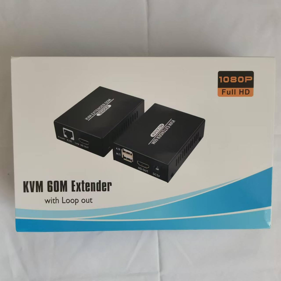 HDMI KVM Extender über Cat5e Cat6 1080P HDMI USB KVM Extender Übertragung mit Loop Out Unterstützung