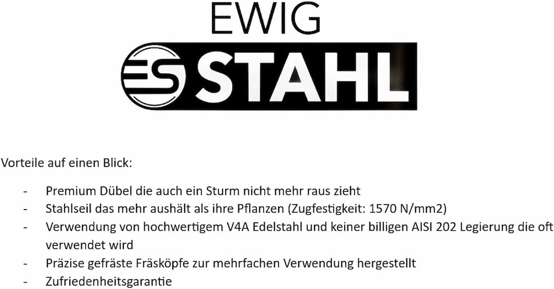 18 Stück Rankhilfe Wand Edelstahl Metall Halter Drahtseil Kletterhilfe Pflanzen Stütze, 18