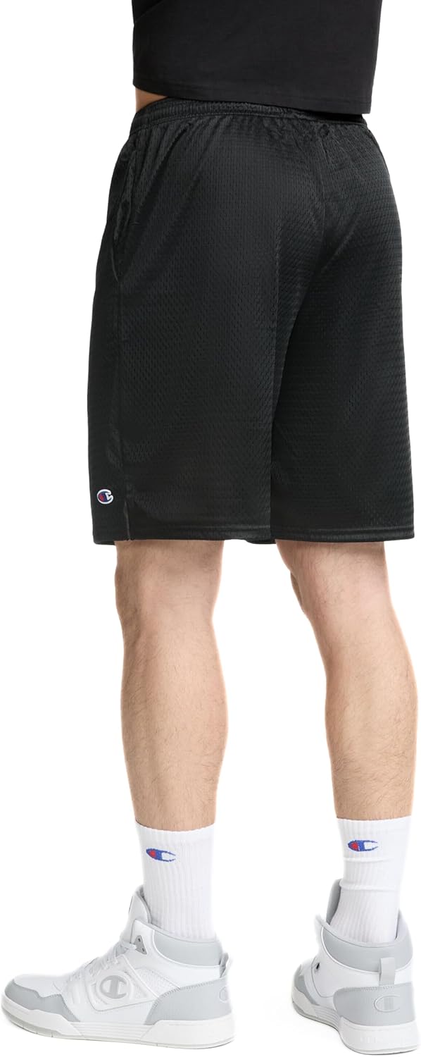 Champion Herren Lange Netz Taschen Shorts S Schwarz