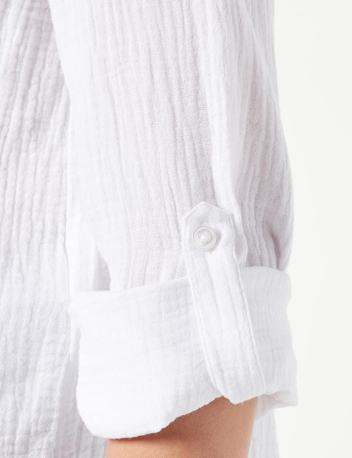 PART TWO Damen Jingapw Sh Relaxed Fit Shirt, Bright White