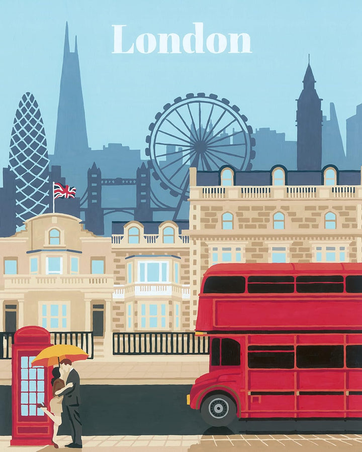 Ravensburger CreArt 23525 - Farbenfrohes London - Malen nach Zahlen Erwachsene, DIY Malset mit Pinse