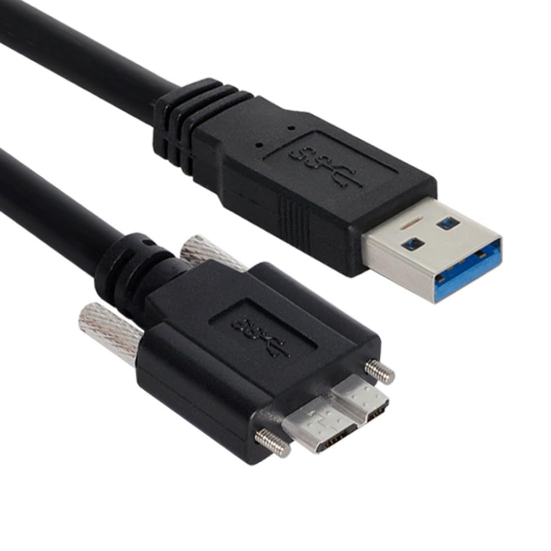 chenyang CY 8m USB 3.0 A Repeater-Kabelstecker auf Micro USB 3.0 B-Stecker mit Befestigungsschrauben