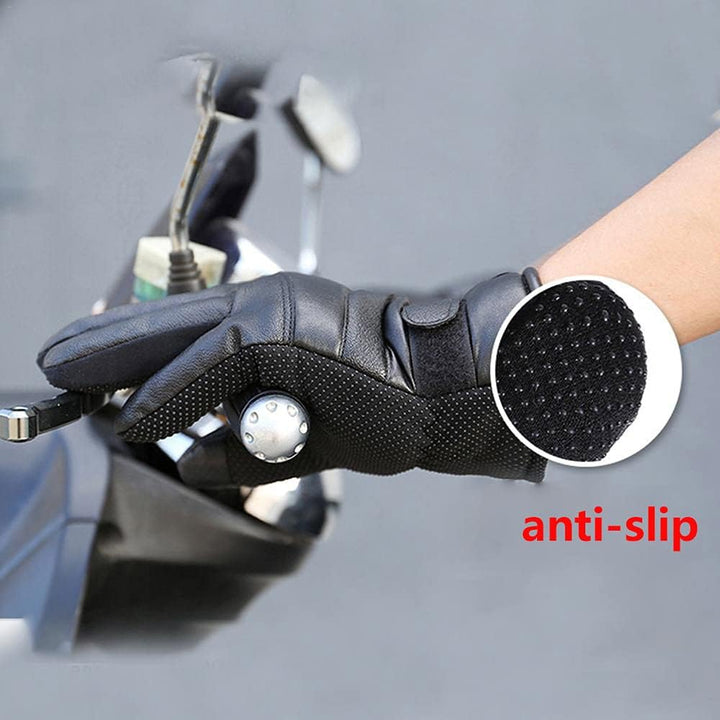 Motorrad elektrisch beheizte Handschuhe, TOTMOX Winter winddichte warme Handschuhe, Unisex USB-betri