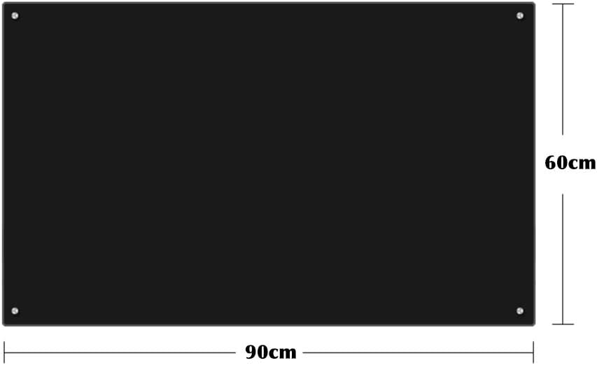PUCHIKA Magnetisches Glas White- und Blackboard,Magnetisch Stabiler Tafel,Trocken Abwischbar,600 * 9