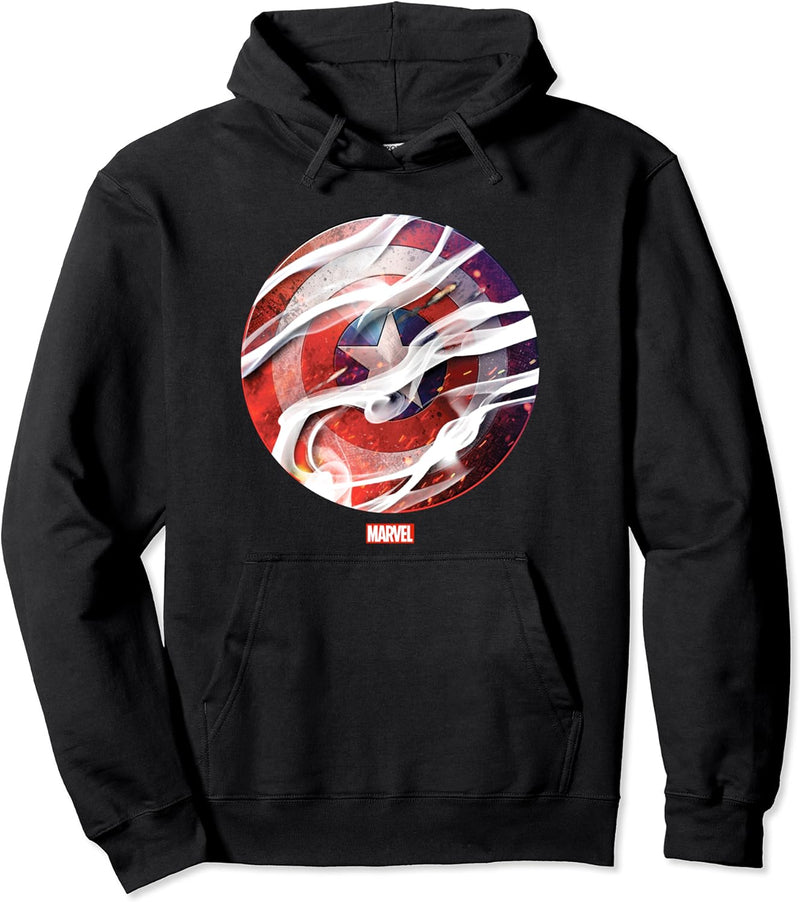 Marvel Captain America Smoke and Ember Shield Pullover Hoodie