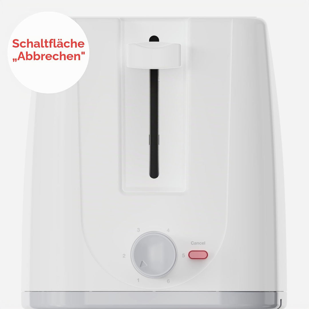 Solac - Toaster Buon Giorno Double 1200W | Zwei lange Schlitze | 6-stufiger Bräunungsregler | Selbst