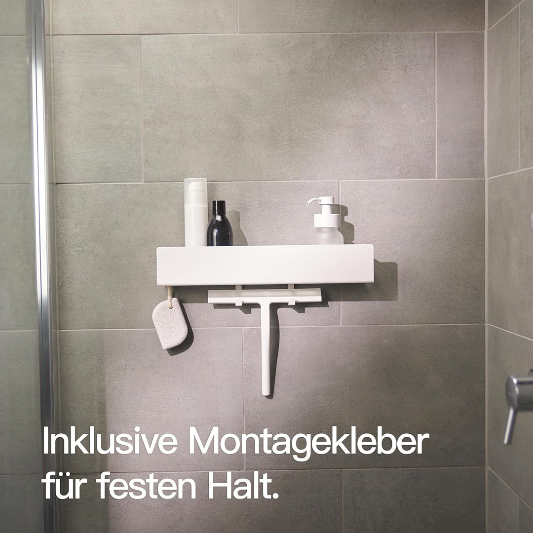 Designfabrik Hamburg Duschablage ohne Bohren | Badezimmer Regal | Badregal | Duschregal ohne Bohren