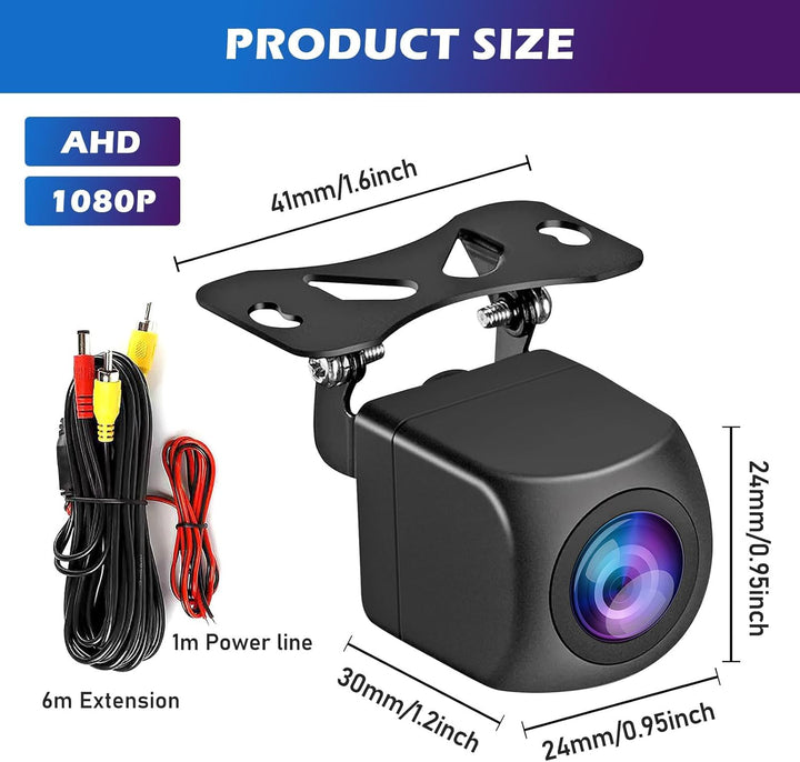 AHD 1080P Rückfahrkamera, 180° Super Weitwinkel, IP68 Wasserdicht, Universal Für Auto, SUV, Wohnmobi