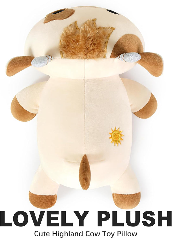 shownicer Plüschtier Kuh Kuscheltier Stofftier Kawaii Kuh Plüsch Kissen Spielzeug Milchkuh Plüsch Wu