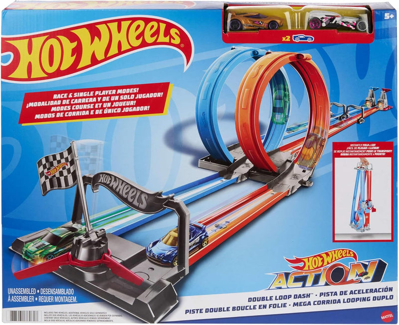 Hot Wheels GFH85 Action Doppel-Looping Track, Talla única