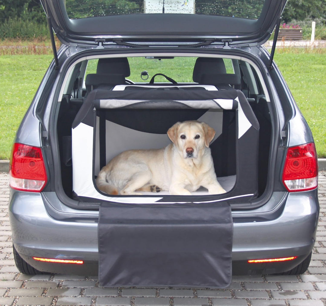 TRIXIE Hundebox Vario, 91x58x61 cm – komfortable Hundebox für kleine bis mittelgrosse Hunde – gemü