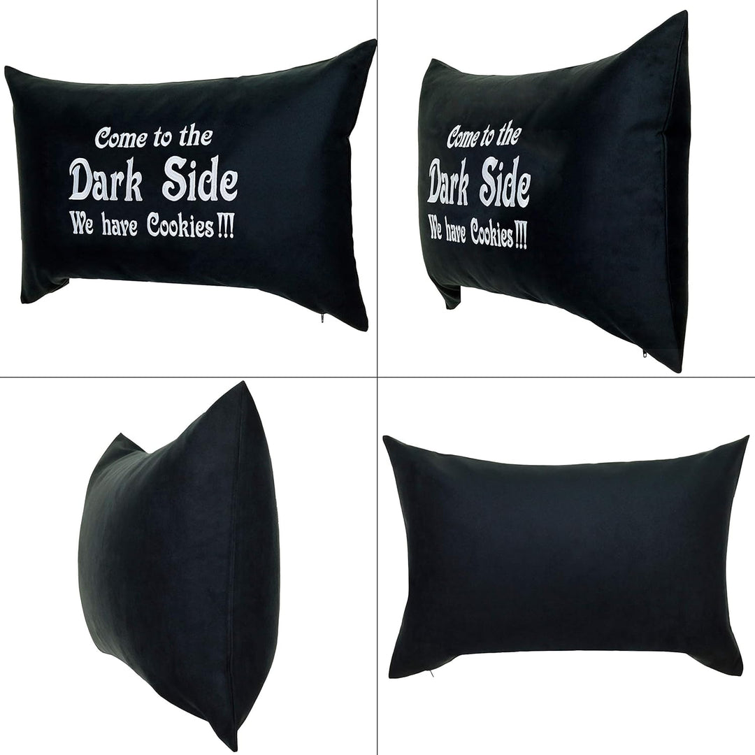 EXPRESS-STICKEREI Lustiges Kissen mit Füllung Come to The Dark Side, we Have Cookies Schlafzimmer De