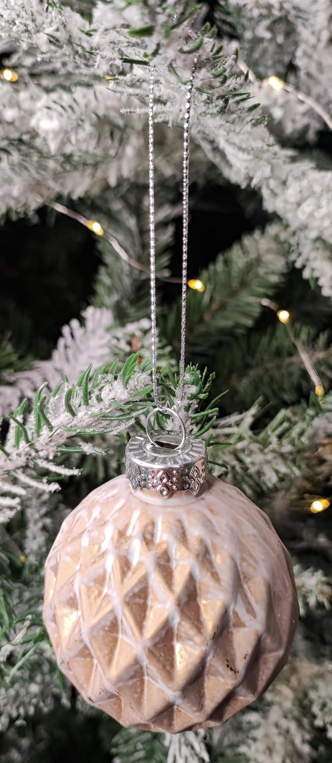 12er Set edle Luxus Glas Weihnachtskugeln Ø 6cm Weihnachtsbaum Kugeln Christbaumkugeln Weihnachts-De