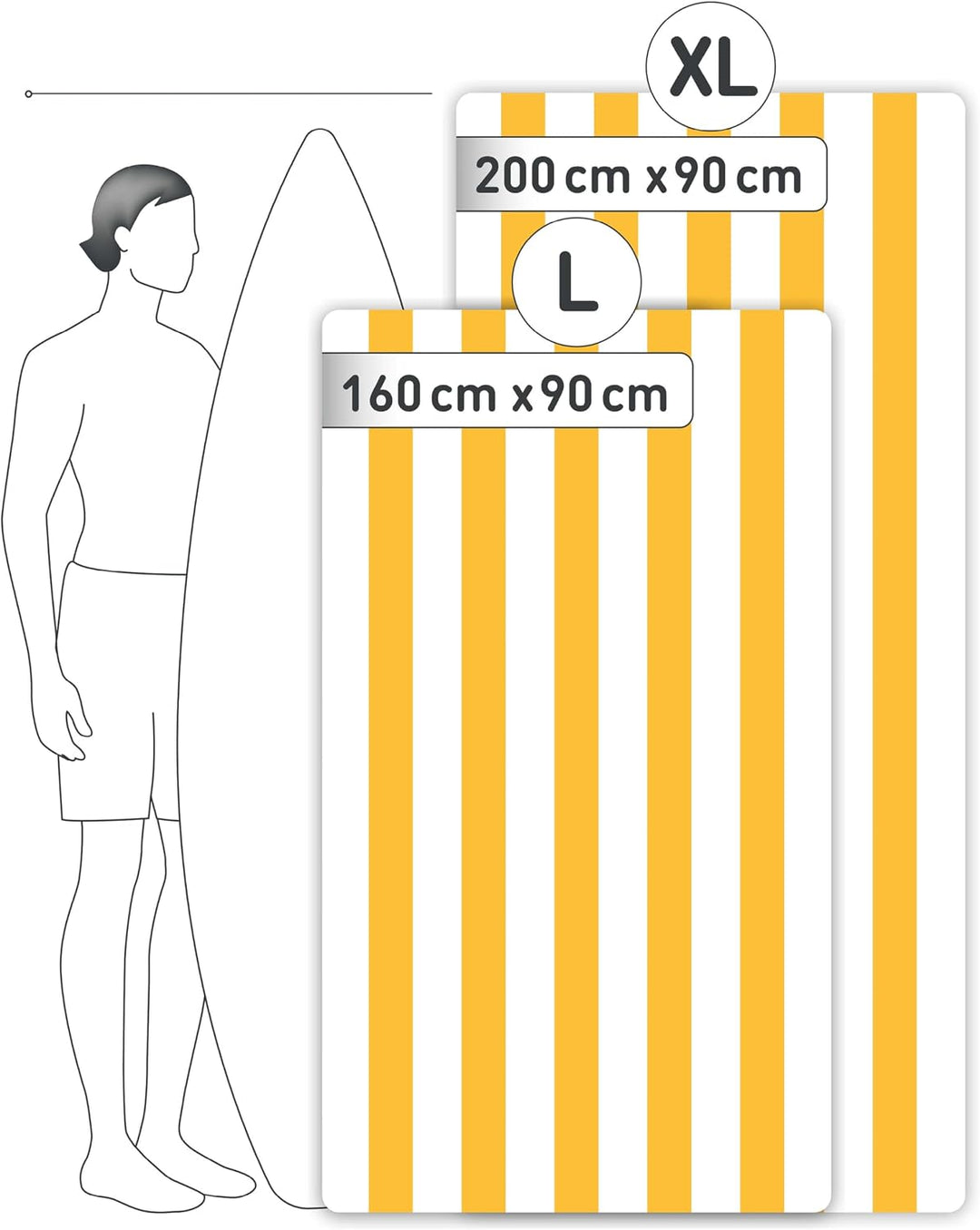 Fit-Flip Strandtuch XXL aus Mikrofaser - leicht und schnelltrocknend - 100% recyceltes Strandhandtuc
