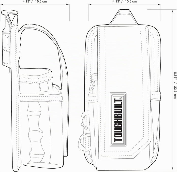 ToughBuilt tou-ct-34-b Messgerät Tasche, Schwarz, standard