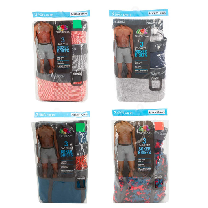 Fruit of the Loom, 12 Pack Random, Mens Underwear, Underwear for Men, Cotton Underwear, Boxer Briefs