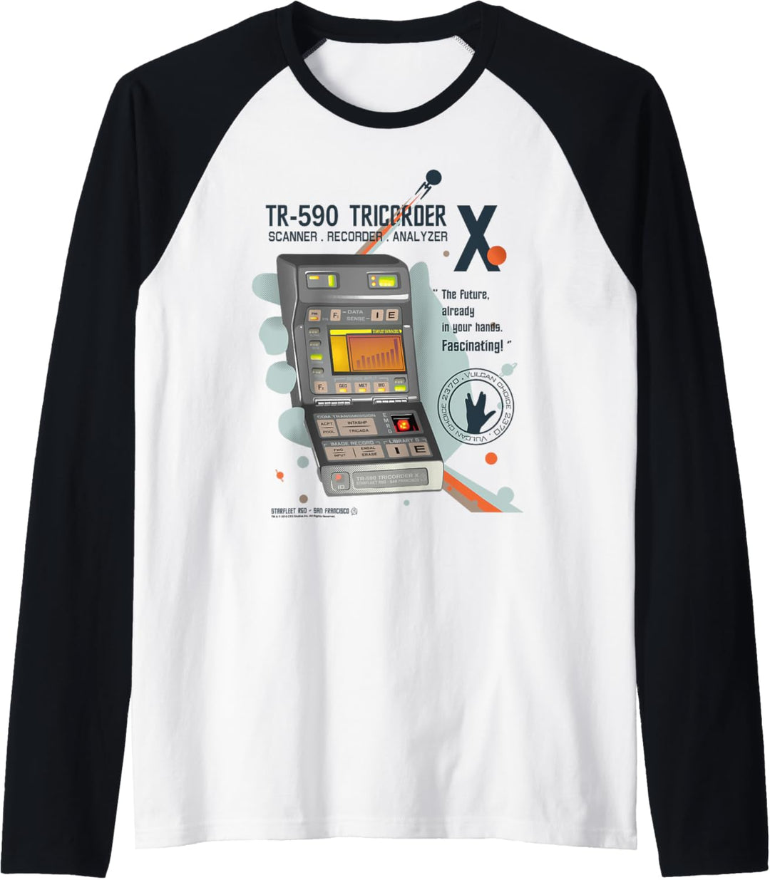 Star Trek TR-590 Tricorder X Fan Art Raglan
