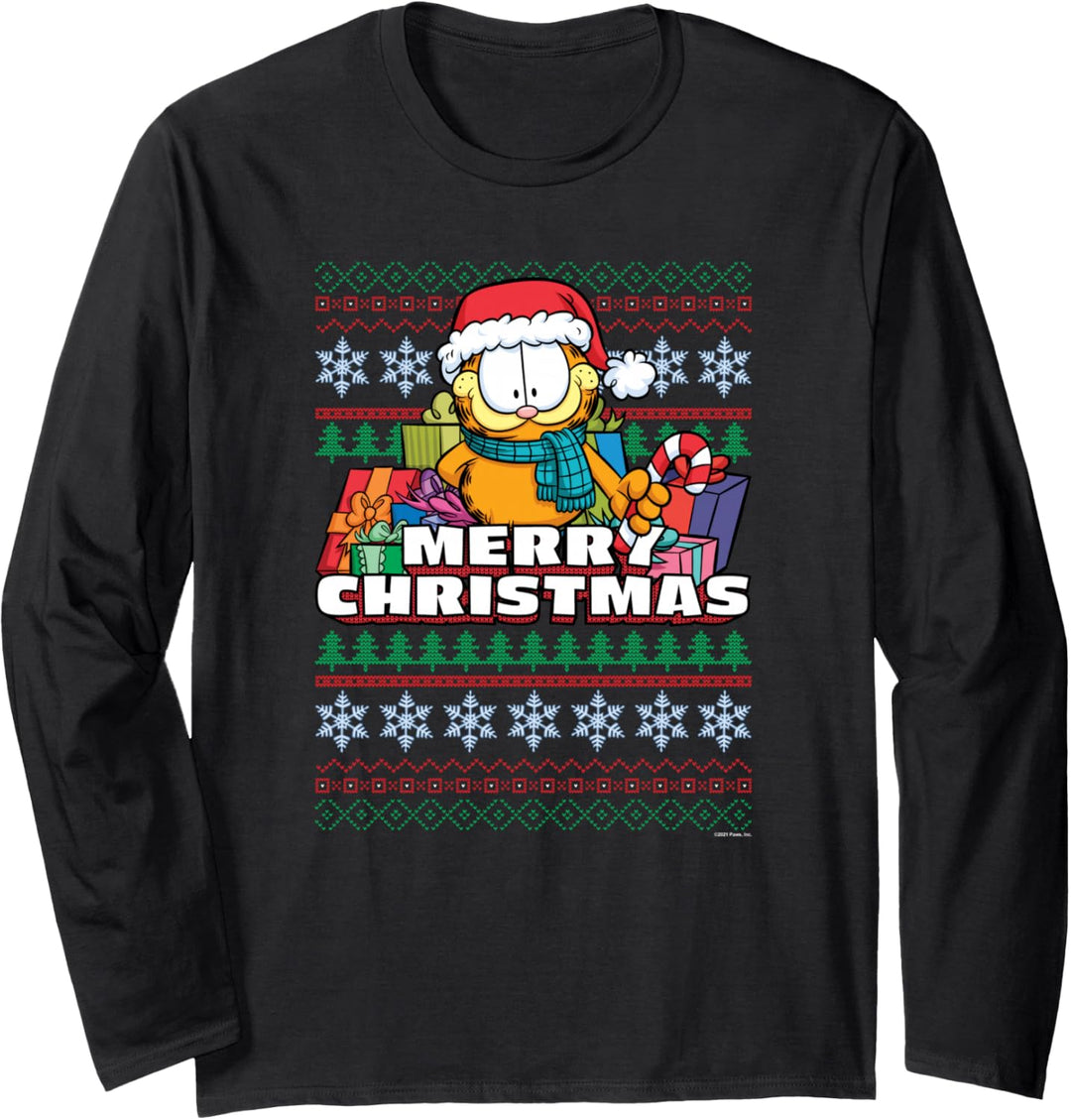 Garfield Christmas Santa Garfield Ugly Sweater Langarmshirt