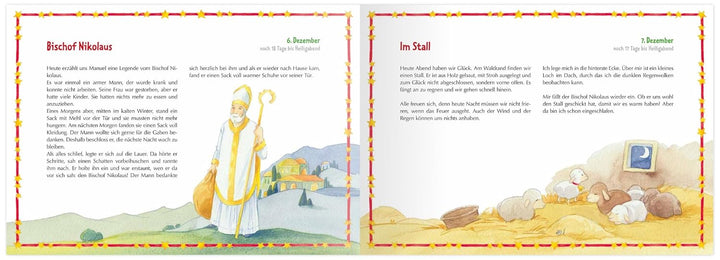 Rica auf dem Weg zur Krippe: Adventskalender zum Vorlesen und Spielen - mit 24 Spielfiguren (Advents